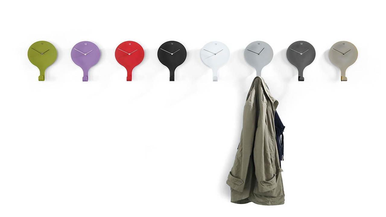 Colorful coat rack with unique coat rack design